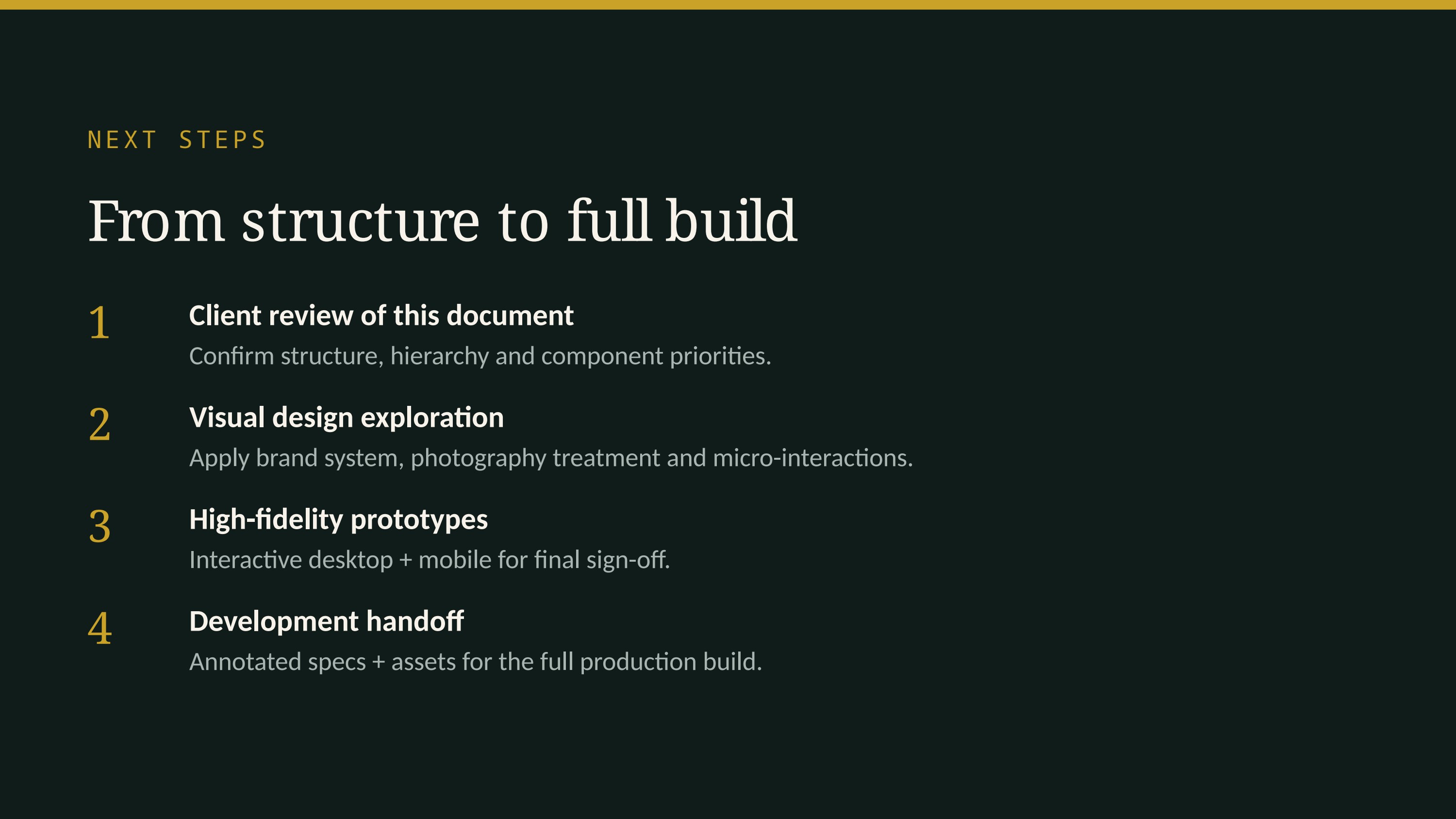 Slide 12: Next steps